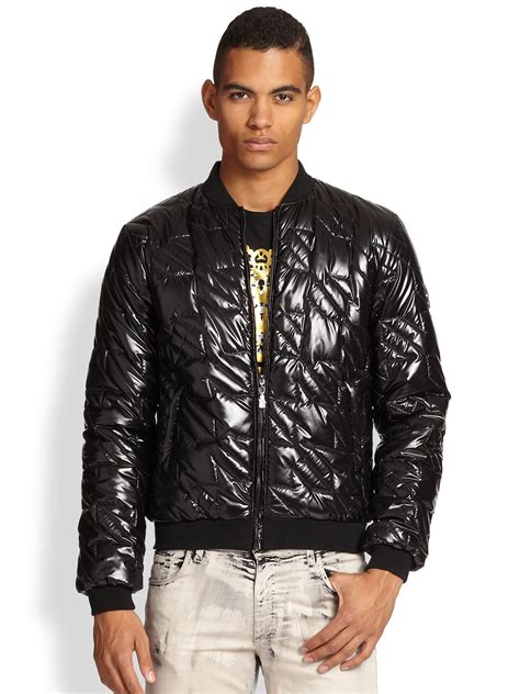 versace jeans mens quilted leather jacket|Versace Jeans jacket women.